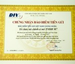 M7-MFI được nhận chứng chỉ bảo hiểm tiền gửi